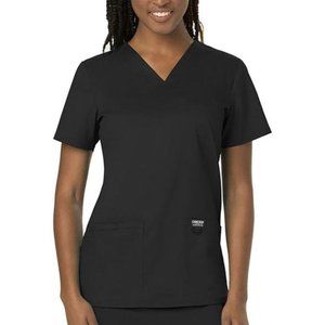 Women’s Cherokee Workwear Scrubs in Black Scrub Top Small S NWT New With Tags